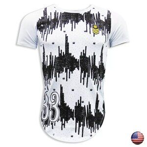 NWT FASHION DIVER 33 MEN'S WHITE CREW NECK SHORT SLEEVE T-SHIRT SIZE S